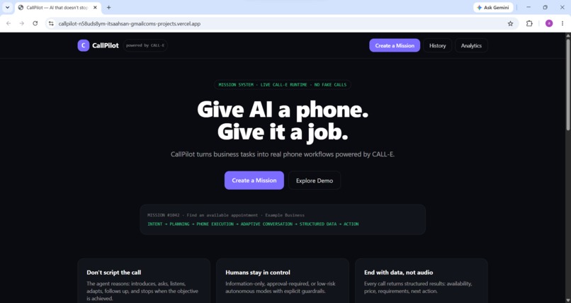 CallPilot — AI Operations Agent for Real Phone Workflows – screenshot 3