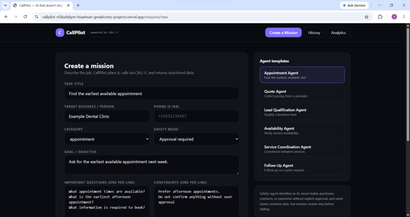 CallPilot — AI Operations Agent for Real Phone Workflows – screenshot 4