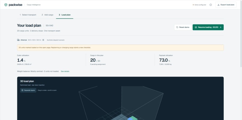Packwise – screenshot 1