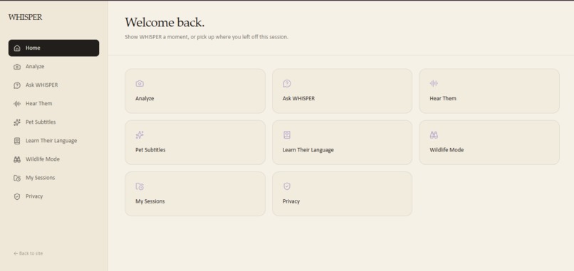 WHISPER – screenshot 1