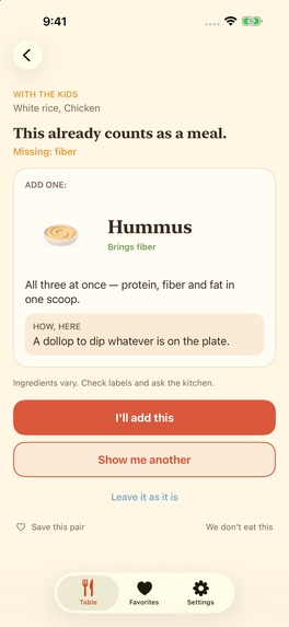 Same Table: Add One, Say One – screenshot 3