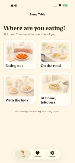 Same Table: Add One, Say One – screenshot 5