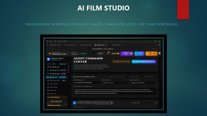 Agentic Cinema – Autonomous AI Filmmaking Studio – screenshot 2