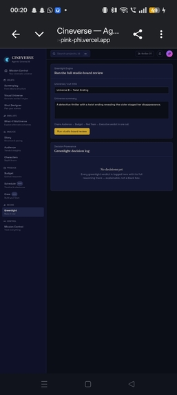 CineVerse - Agentic Cinema Production OS – screenshot 6