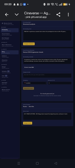 CineVerse - Agentic Cinema Production OS – screenshot 8