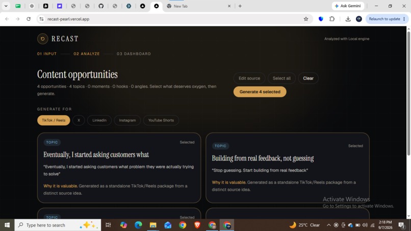 RECAST – screenshot 7