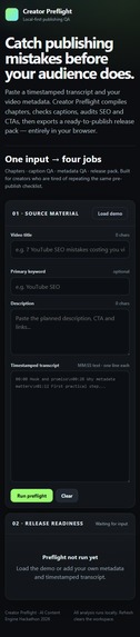 Creator Preflight – screenshot 1