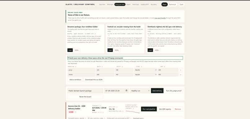 SLATE: contractual delivery SLO – screenshot 5