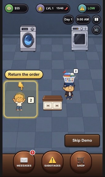 Sabotage King: Laundromat Mayhem – screenshot 1