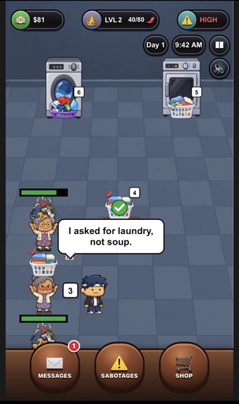 Sabotage King: Laundromat Mayhem – screenshot 3