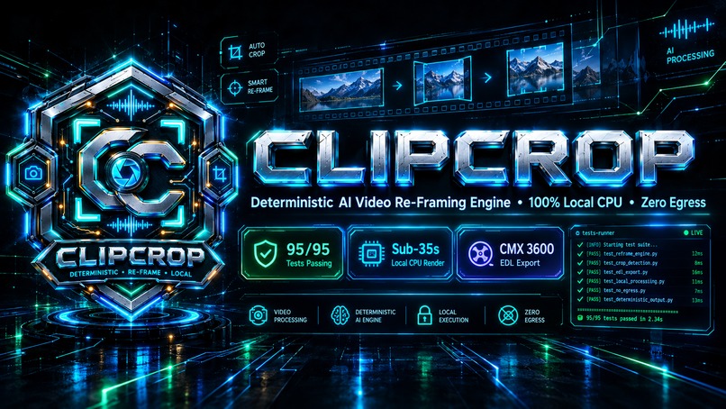 ClipCrop — Deterministic AI Video Re-Framing Engine – screenshot 1