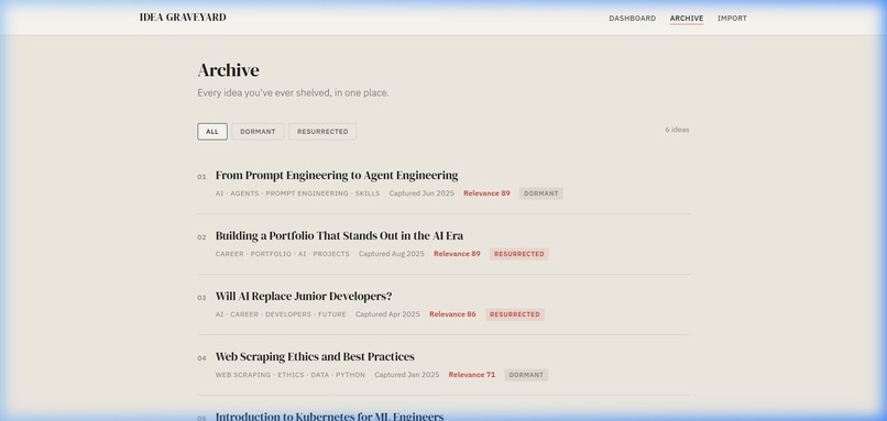 Idea Graveyard – screenshot 2