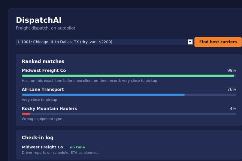 DispatchAI – screenshot 1