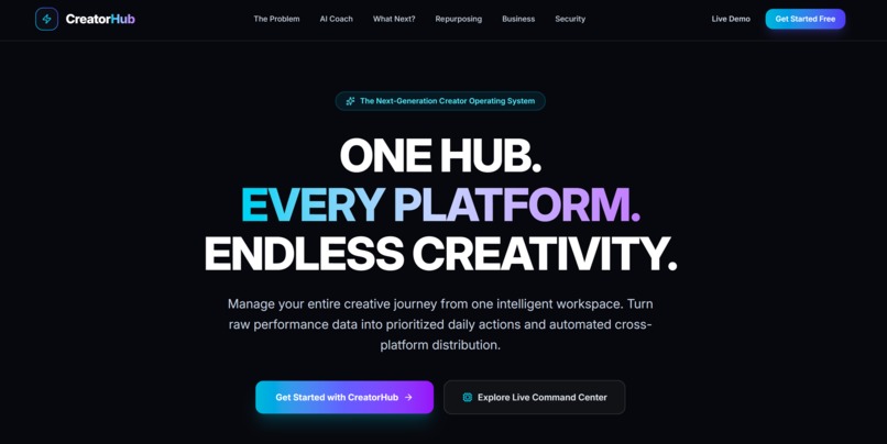 Creatorhub – screenshot 1