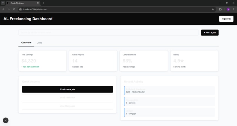 Freelance app – screenshot 1