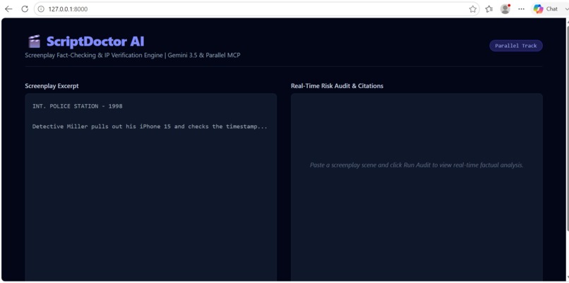 ScriptDoctor AI: Real-Time Screenplay Fact Check – screenshot 2