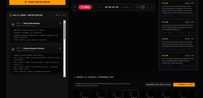 Trailer Forge: Autonomous AI Film Editor – screenshot 4