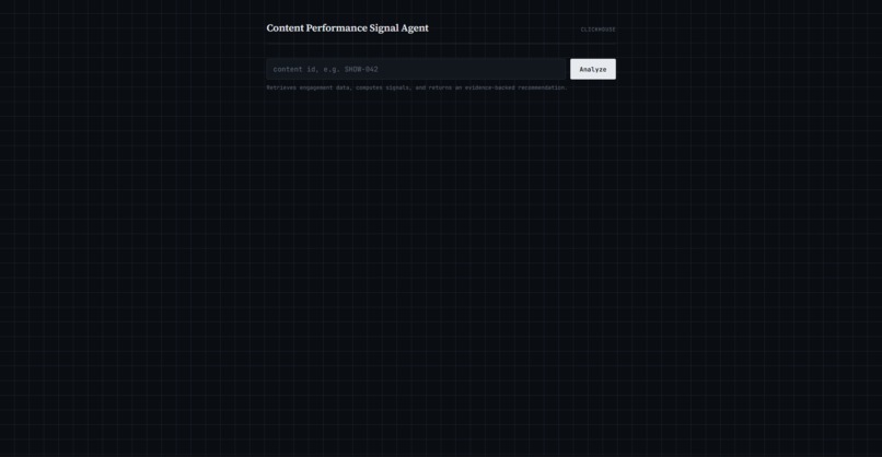 Content Performance Signal Agent – screenshot 1