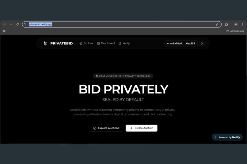 PrivateBid – screenshot 1