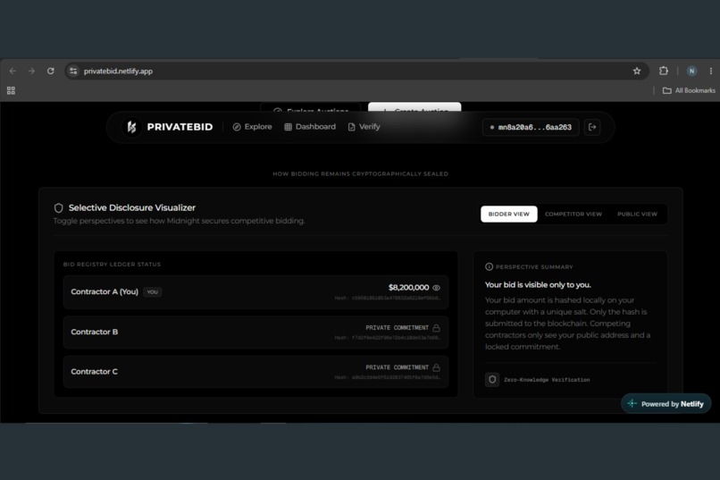 PrivateBid – screenshot 2