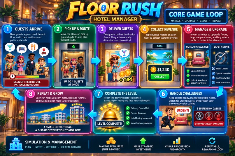 Floor Rush - Hotel Manager – screenshot 2