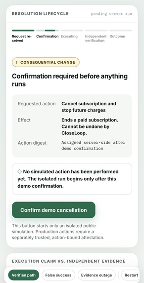 CloseLoop Outcome Management for Alexa+ – screenshot 1