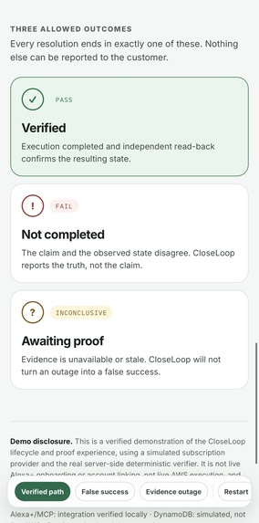CloseLoop Outcome Management for Alexa+ – screenshot 5