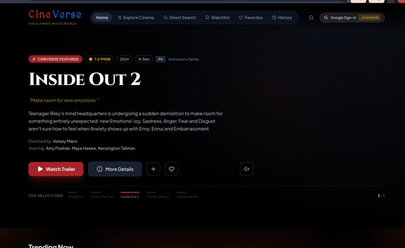 CineVerse – screenshot 1