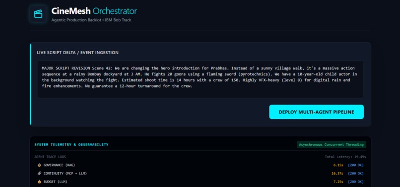 CineMesh ADK: Autonomous Studio Backlot – screenshot 1