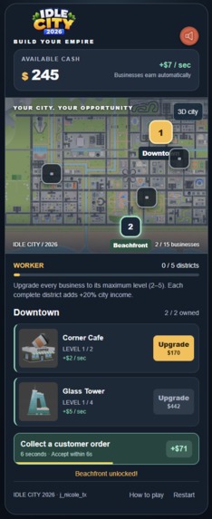 IDLE CITY 2026 – screenshot 2