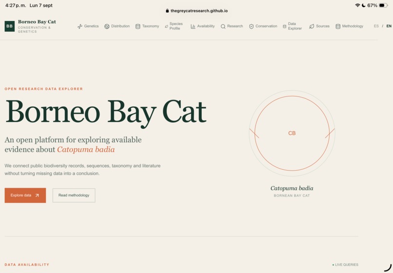 Borneo Bay Cat Conservation & Genetics – screenshot 1