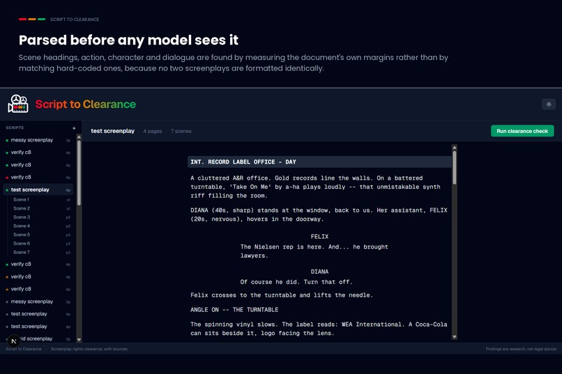 Script to Clearance – screenshot 3