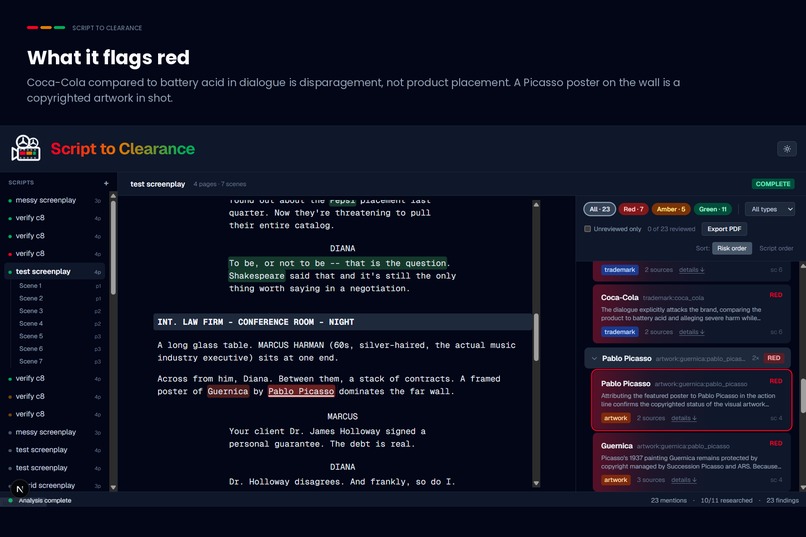 Script to Clearance – screenshot 8
