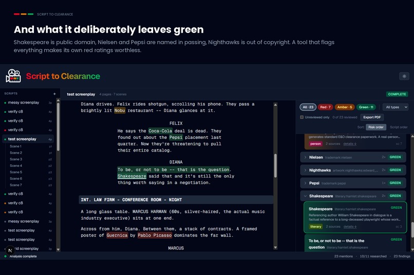 Script to Clearance – screenshot 9