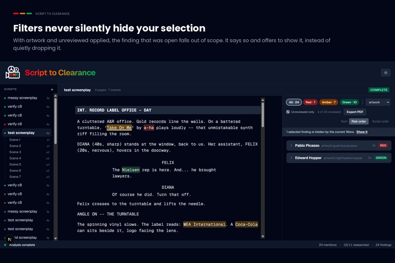 Script to Clearance – screenshot 12