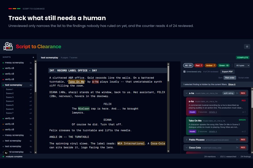 Script to Clearance – screenshot 13