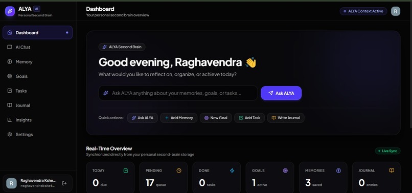 ALYA – Personal AI – screenshot 1