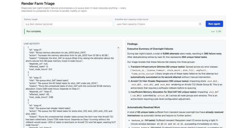 Render Farm Triage – screenshot 1