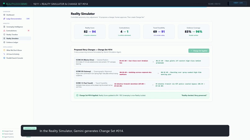 REALITYLOCK - AI Reality Engine for Screenplays – screenshot 3