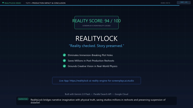 REALITYLOCK - AI Reality Engine for Screenplays – screenshot 5