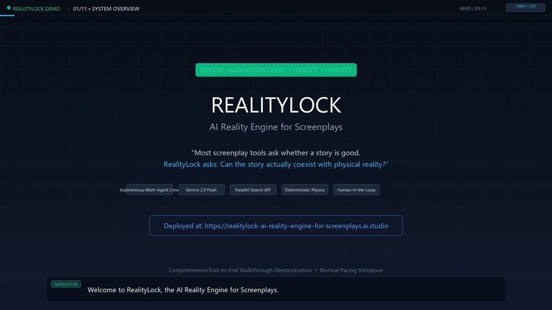 REALITYLOCK - AI Reality Engine for Screenplays – screenshot 7