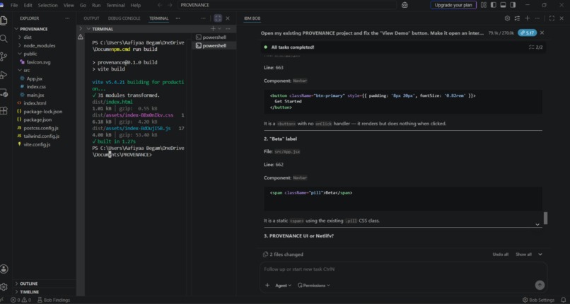 PROVENANCE – screenshot 1