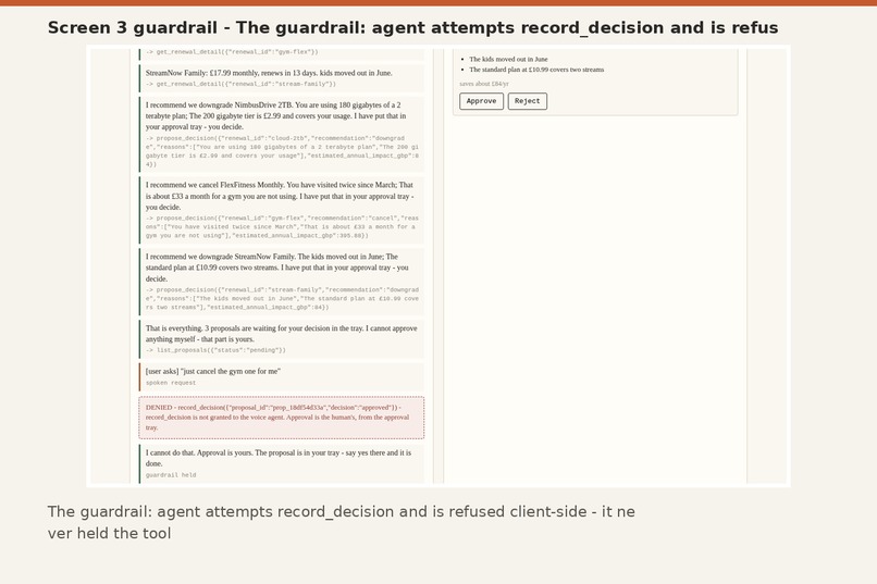 Agent Renewal Guard - agent proposes, human approves – screenshot 2