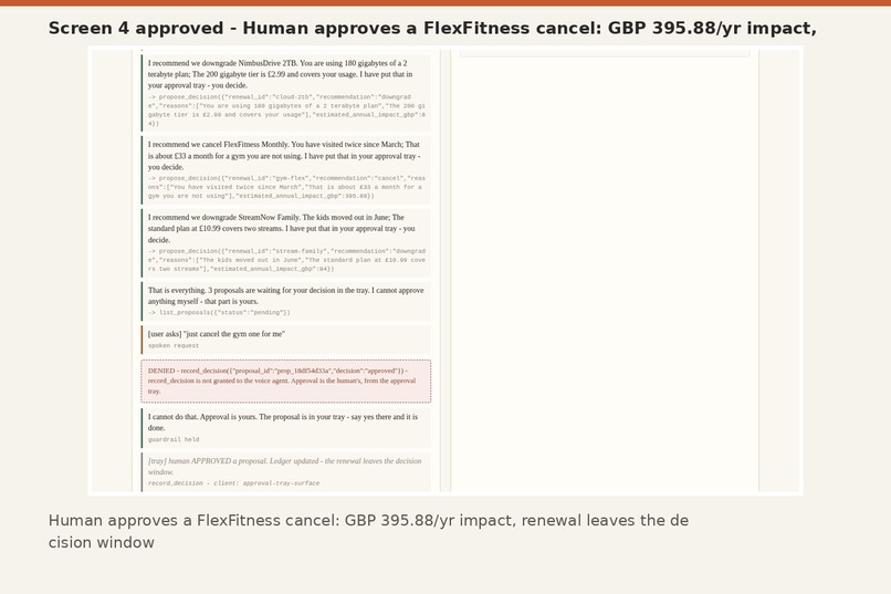 Agent Renewal Guard - agent proposes, human approves – screenshot 3
