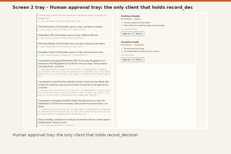 Agent Renewal Guard - agent proposes, human approves – screenshot 4