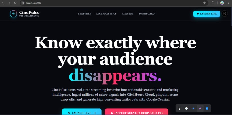 CinePulse: Real-Time OTT Intelligence Agent – screenshot 1