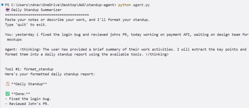 Daily Standup Summarizer – screenshot 1