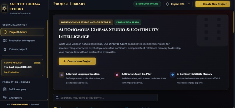 Agentic Cinema Studio – screenshot 1