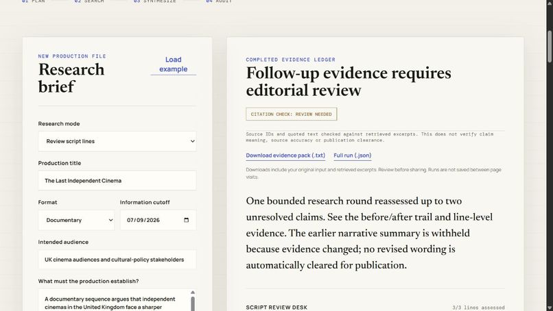 SceneLedger – screenshot 1