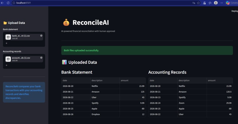 ReconcileAi – screenshot 1